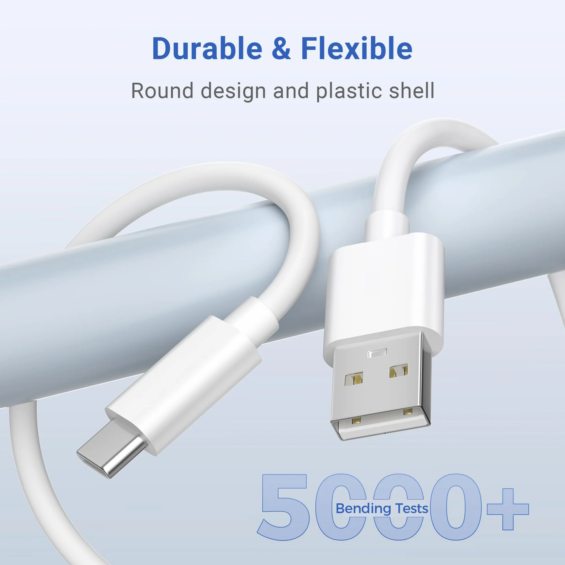 BASESAILOR Cavo di Ricarica USB A a USB C 6M/2P,Cavi di Prolunga Alimentazione da Tipo A Compatibile per Xiaomi Smart Camera C400,Eufy SoloCam C210/S340/S220,Indoor Cam S350/C220,TP-Link Tapo 2k C120