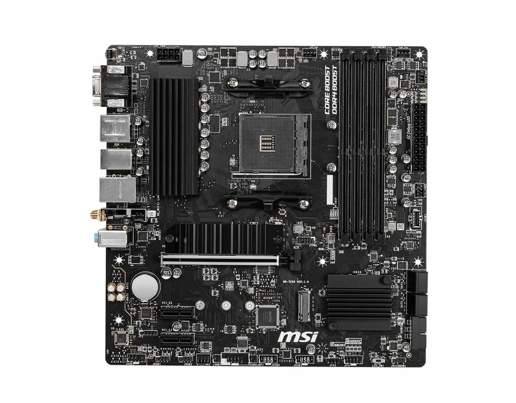 MSI B550M PRO-VDH WiFi Scheda madre (AMD AM4, DDR4, PCIe 4.0, SATA 6Gb/s, M.2, USB 3.2 Gen 1, Wi-Fi, D-SUB/HDMI/DP, Micro-ATX)