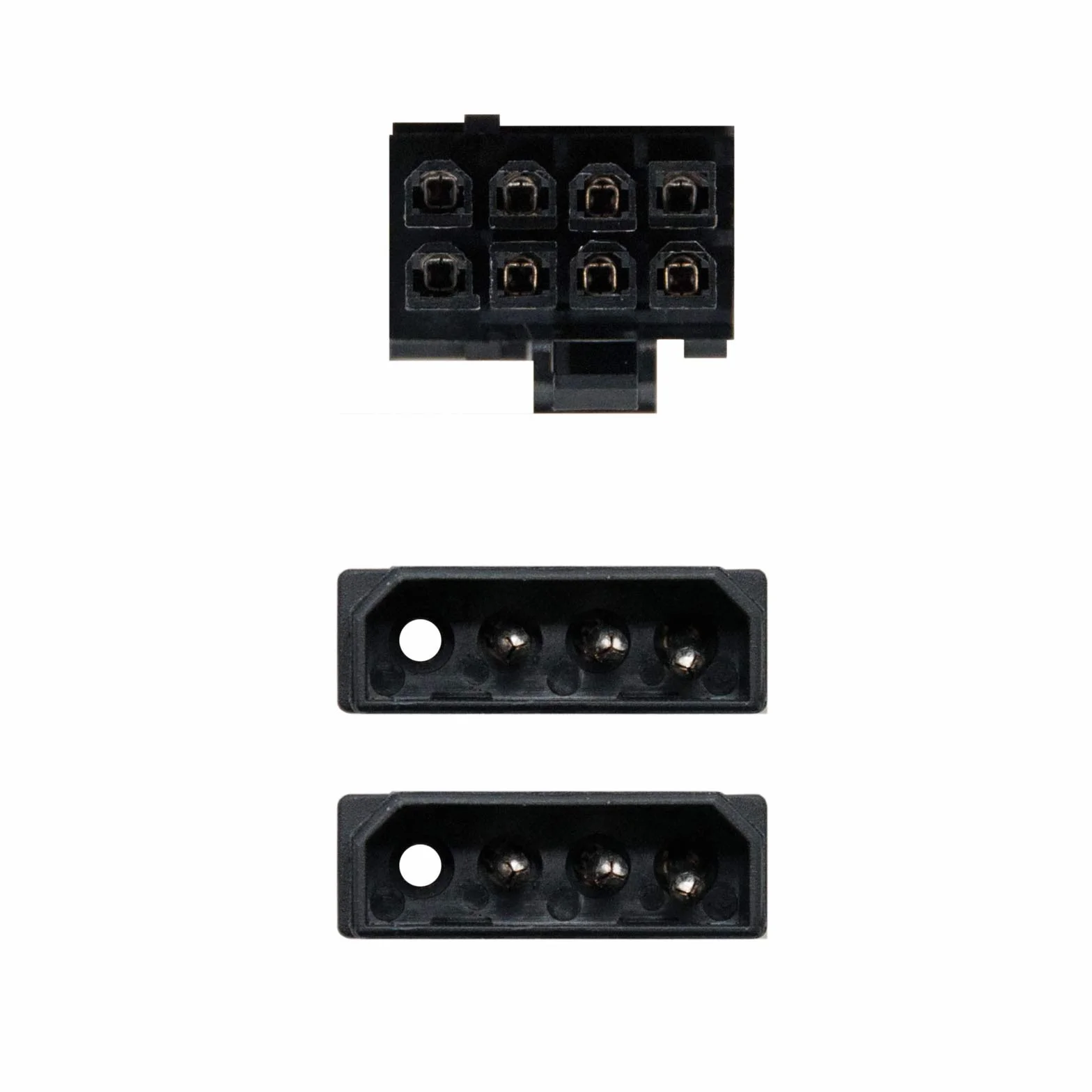 Nanocable 10.19.1201 - Cavo di alimentazione per scheda grafica 2xMOLEX 4 pin/M a PCI-E (MOLEX 6 + 2 pin) / M, 20 cm