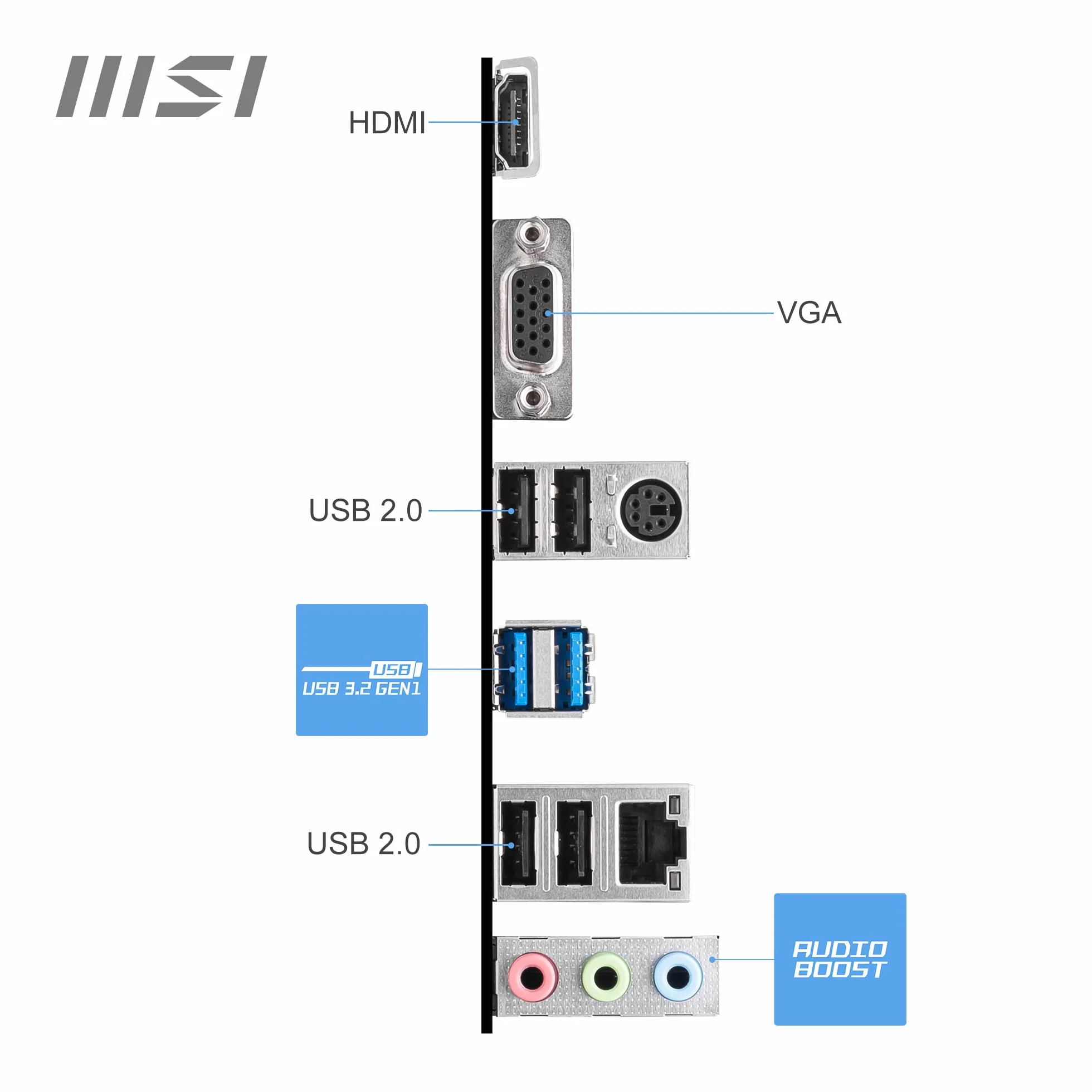 MSI PRO H610M-E DDR4 Scheda Madre, Micro-ATX - Supporta Intel Core 12a e 13a Gen, LGA 1700-2 x DIMMs (3200MHz), 1x PCIe 4.0 x16 slot, 1 x M.2 Gen3, USB 3.2 Gen1, 1G LAN, HDMI 1.4 & VGA