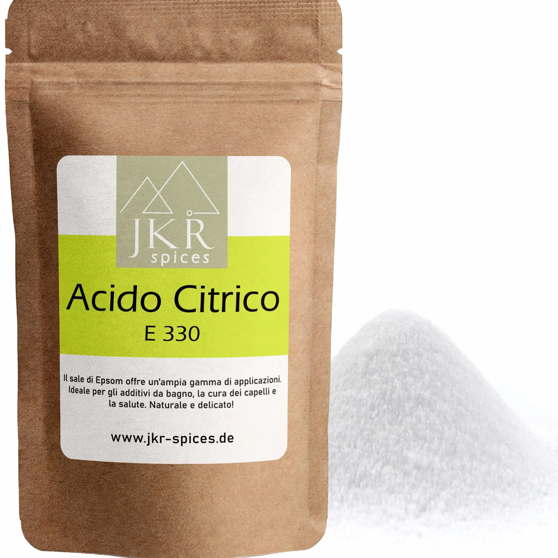 JKR Spices acido citrico in polvere 200g qualità alimentare E330