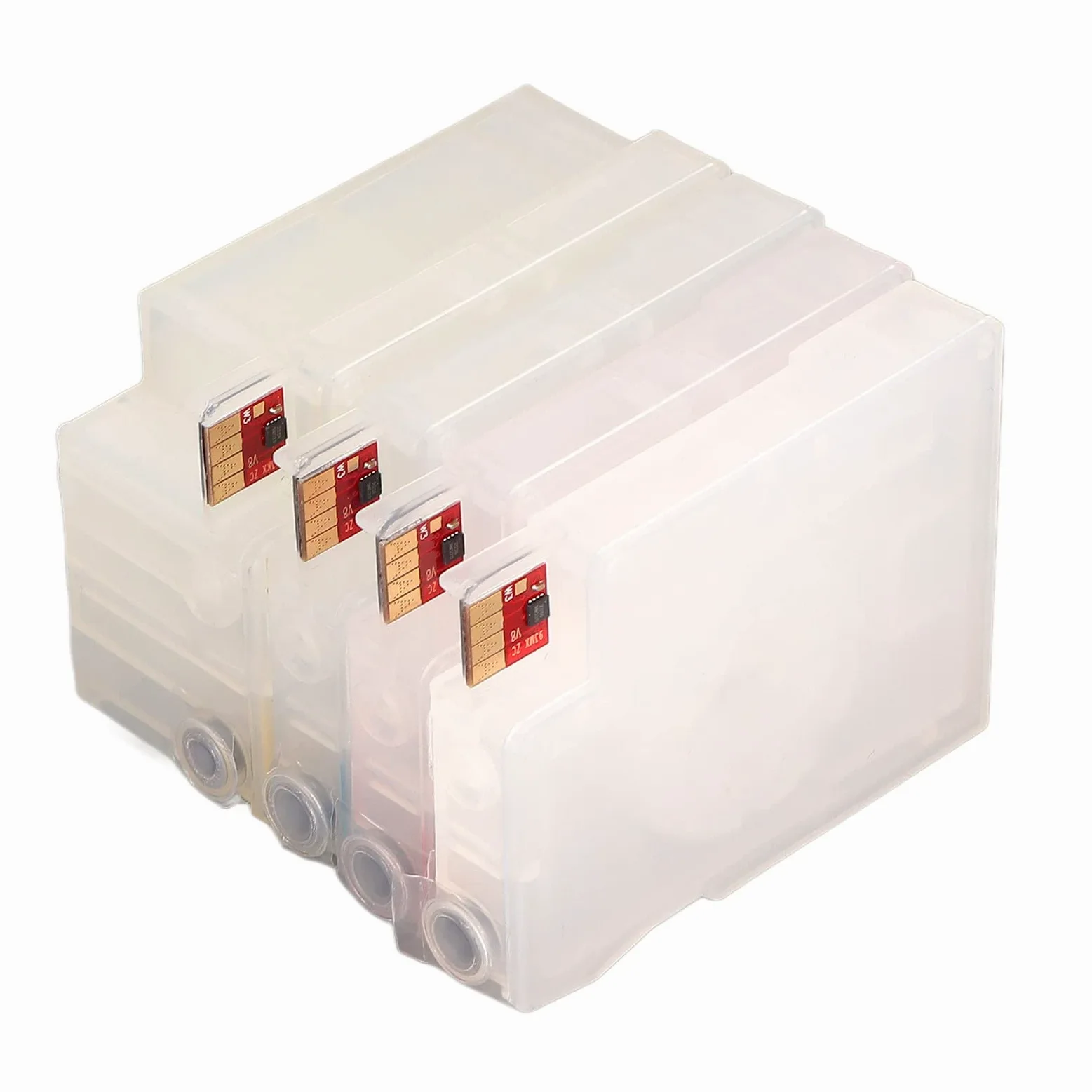 Domary Cartuccia D'inchiostro Ricaricabile PP per Officejet 6600 6700 | Chip Riciclabile Ripristinabile, Set da 4 Colori ( Ciano Magenta giallo), per la Stampa di Documenti Foto Carte di Prova