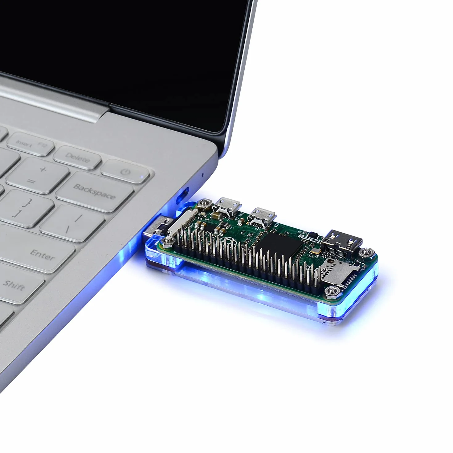 GeeekPi - Scheda di espansione USB Dongle con custodia per Raspberry Pi Zero/Zero W, sia anteriore che posteriore può essere inserito