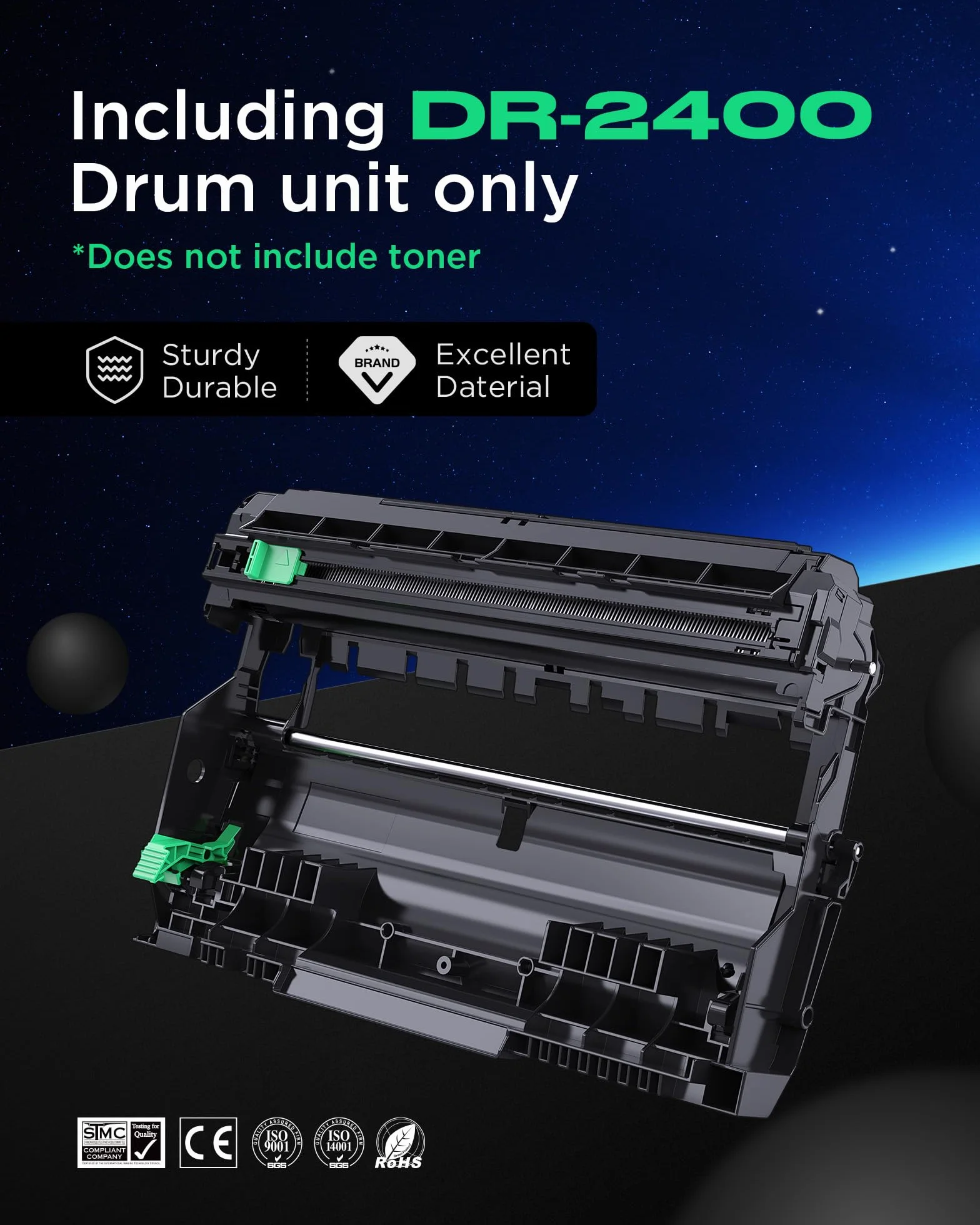 DR2400 (Solo unità tamburo) per Brother DR-2420, Compatibile per Brother MFC-L2710DN MFC-L2730DW MFC-L2750D HL-L2310D HL-L2350DN HL-L2370DN HL-L2375DW DCP-L2510D DCP-L2530DW