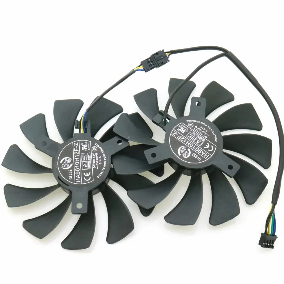 2 PCS/LOT HA9010H12SF-Z Scheda Grafica Ventola di Raffreddamento per 12V 0.57A 85mm 40 * 40 * 40 mm 4 Wire 4pin For MSI GeForce gtx1 050ti GTX 1060 gtx1060 6 GT OCV1 Armor