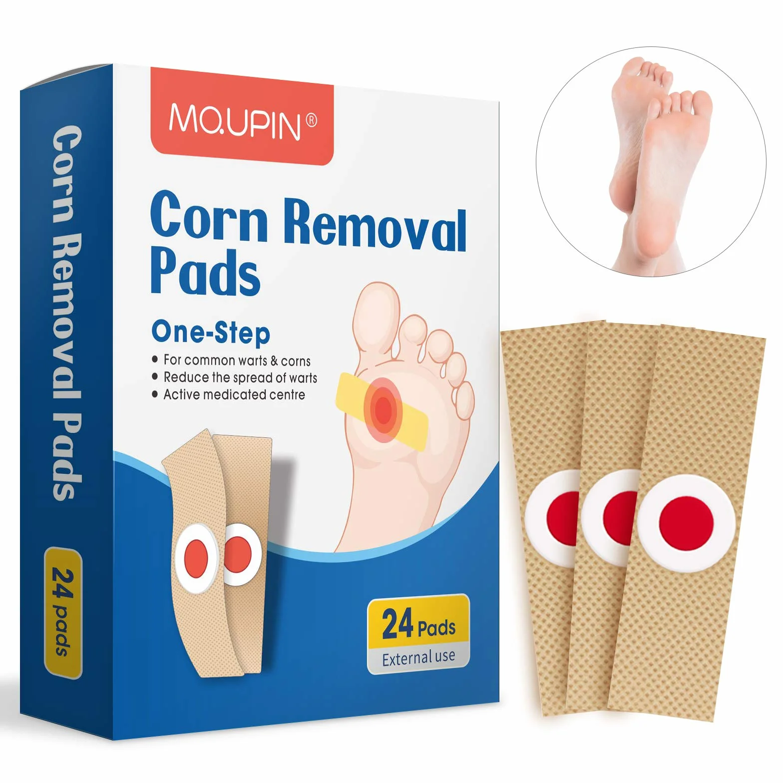 MQUPIN Callus Remover, rimozione calli per piedi, 24 pezzi