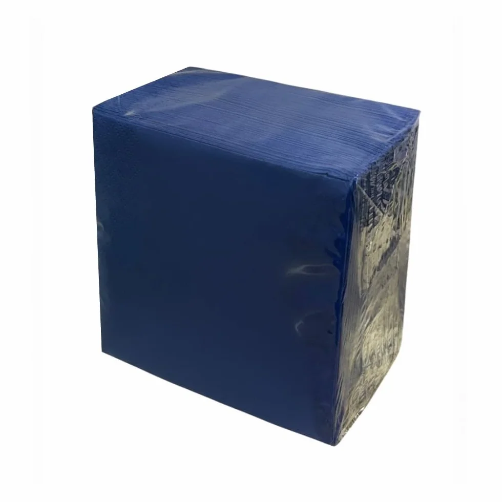 Tovaglioli Aperitivo in carta 2 veli 24x24cm 12x12cm piegato Blu 400 pezzi