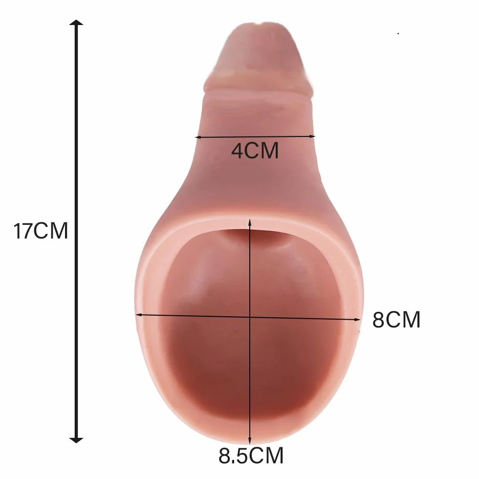 Dildo in Silicone con Bavaglio Urinale – Mundknebel Grande per Donne, Ball Gag per Giochi BDSM