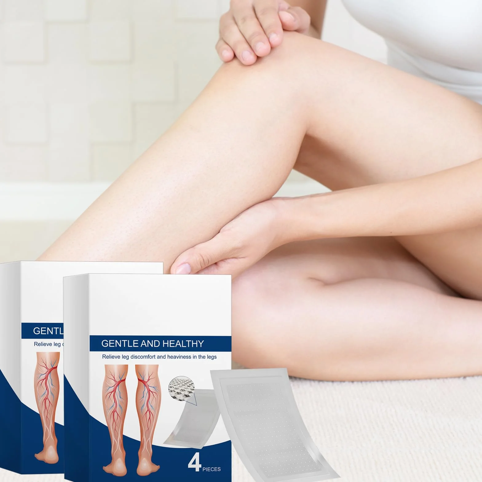 Cerotti per Gambe Stanche 8 Pezzi, Patch a Micro-aghi per Cura e Comfort delle Gambe