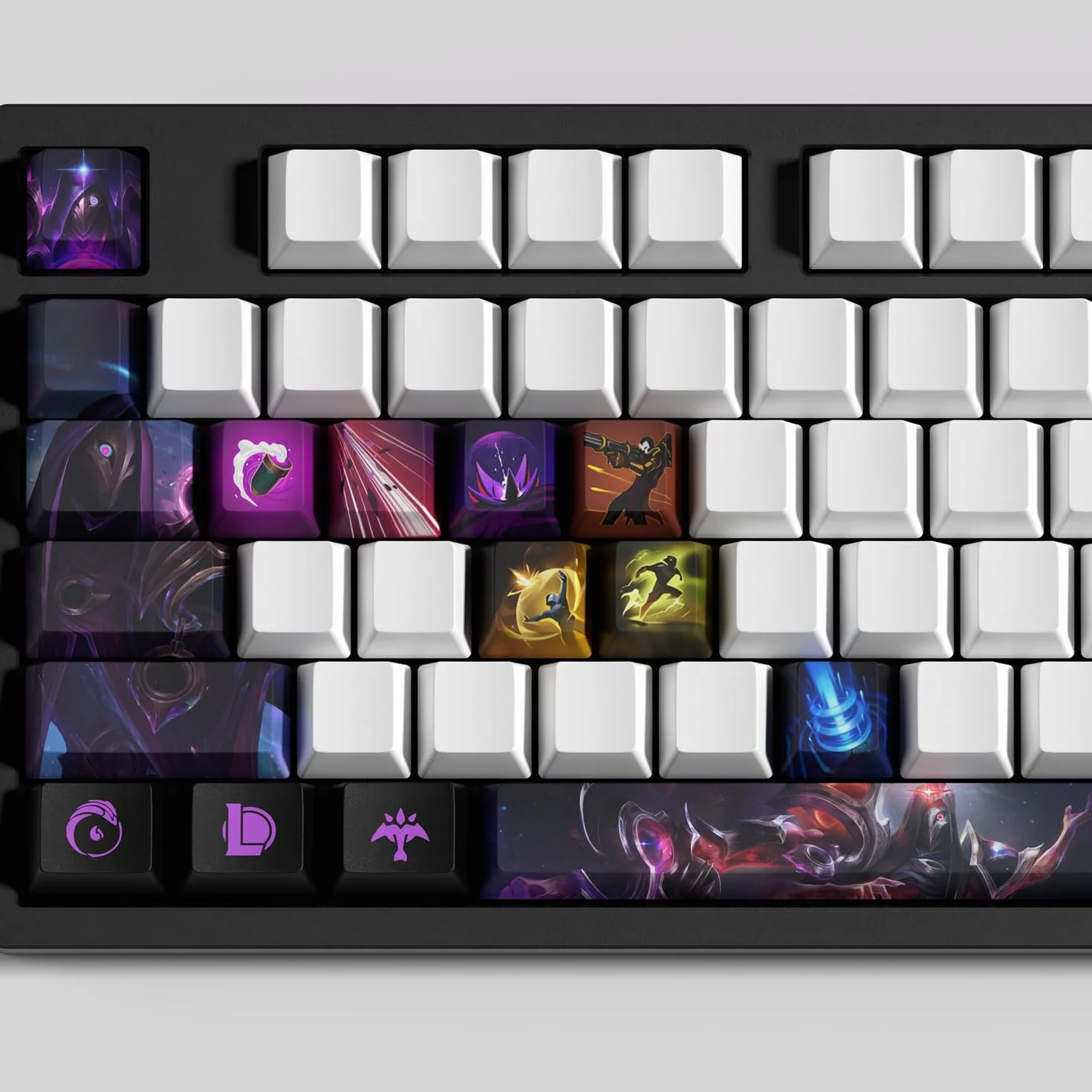 League Jinh - Set di 30 Keycaps PBT Profilo OEM in Dye-Sublimazione, accessori per tastiera meccanica Gamer, compatibili con la maggior parte delle disposizioni meccaniche