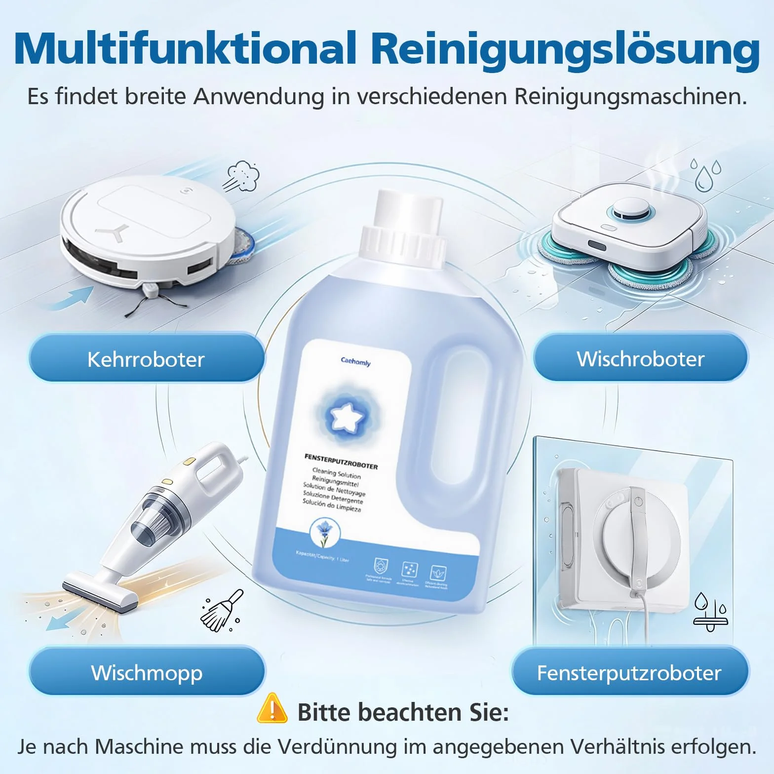 ECOVACS Winbot W1 PRO W2 W2 OMNI W2 PRO W2 PRO OMNI WINBOT MINI W2S W2S OMNI Płyn do czyszczenia 1L