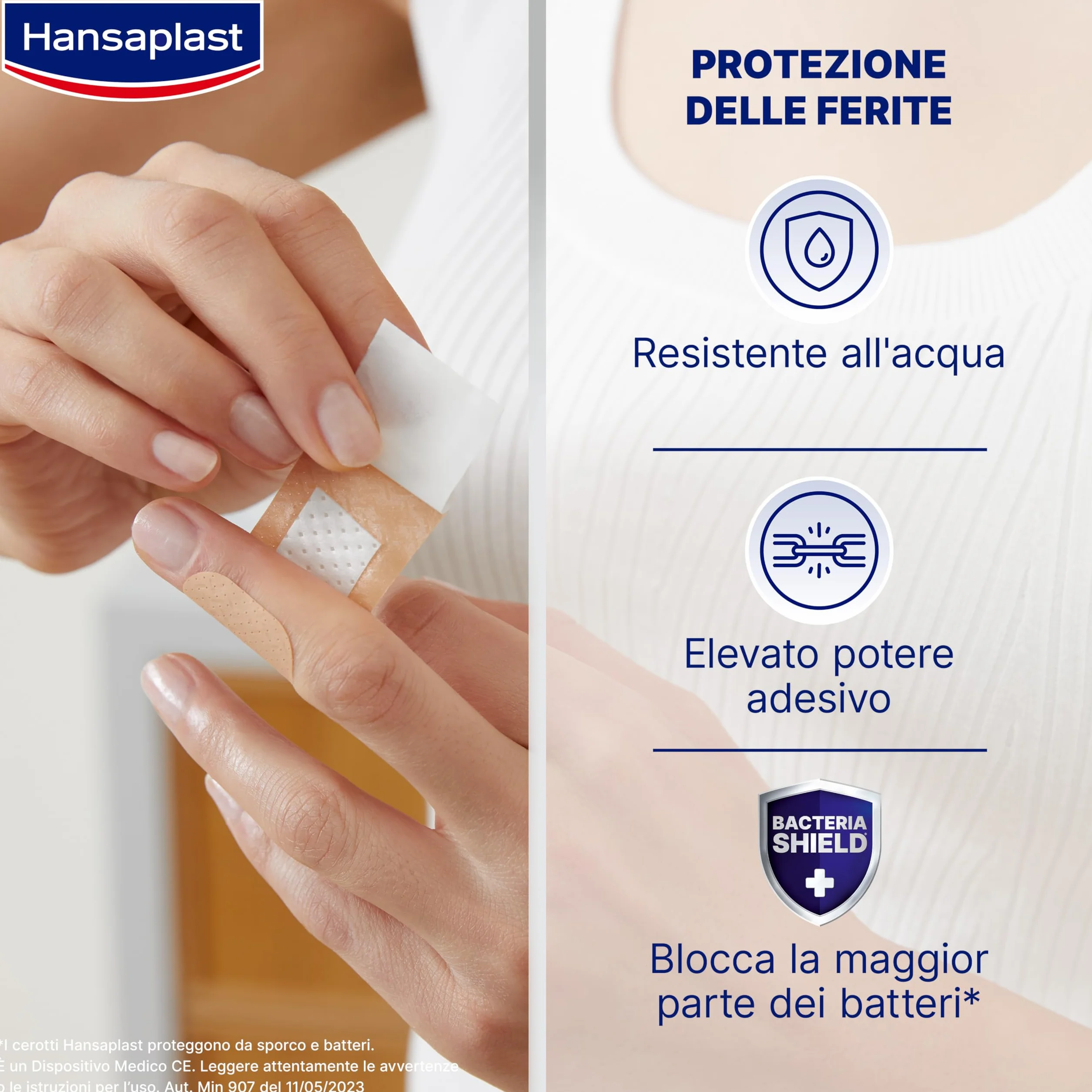 Hansaplast Cerotti UNIVERSAL impermeabili traspiranti 40 Pezzi 4 formati