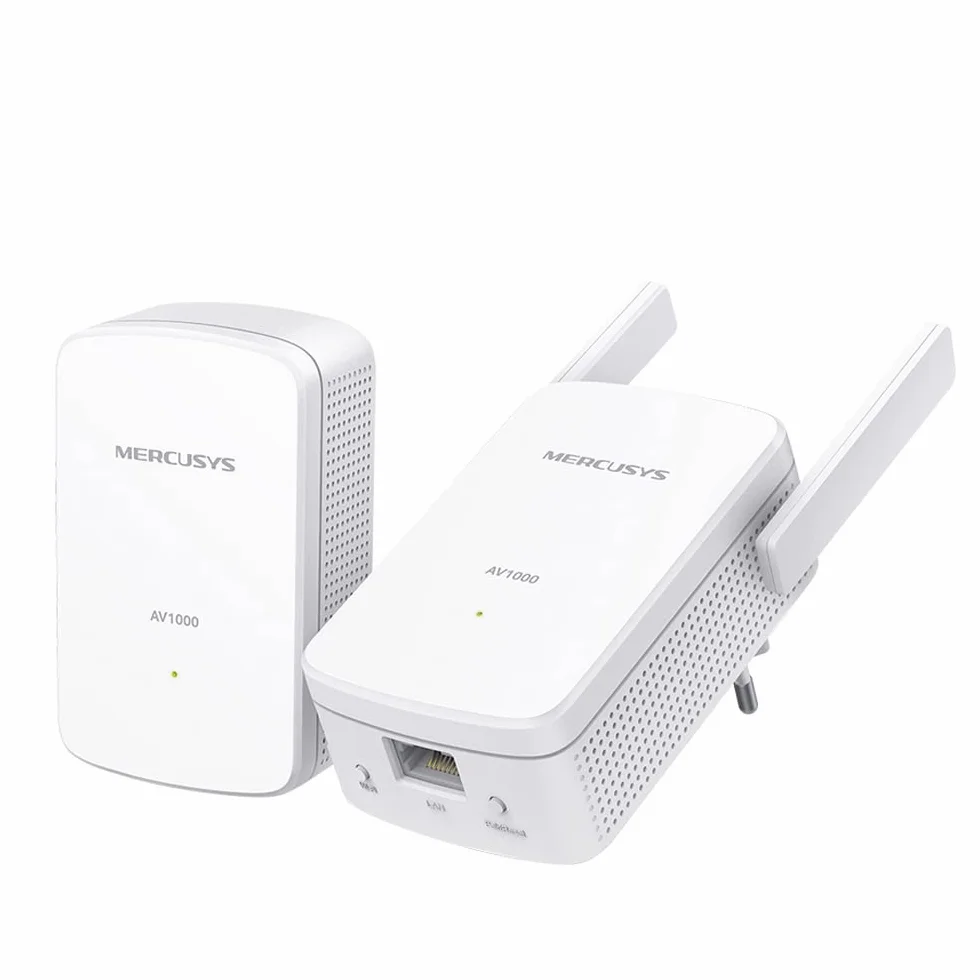 MERCUSYS MP510 KIT V2 Powerline Kit Homeplug AV2 Fino a 1000Mbps e Wi-Fi 300Mbps, Porta Gigabit LAN, Plug and Play, Compatibile con Tutti i Router, Tecnologia Powerline Elevata
