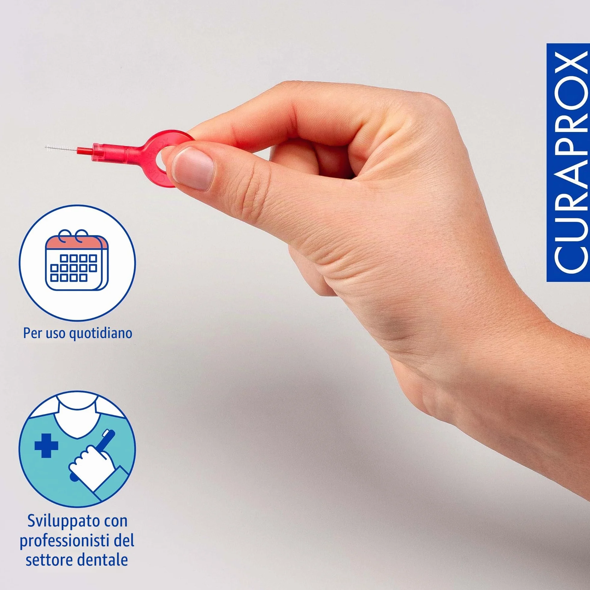 Curaprox Spazzolino interdentale Ricariche CPS 07 Prime-ISO Dimensione 1, Rosso, 8-Pack
