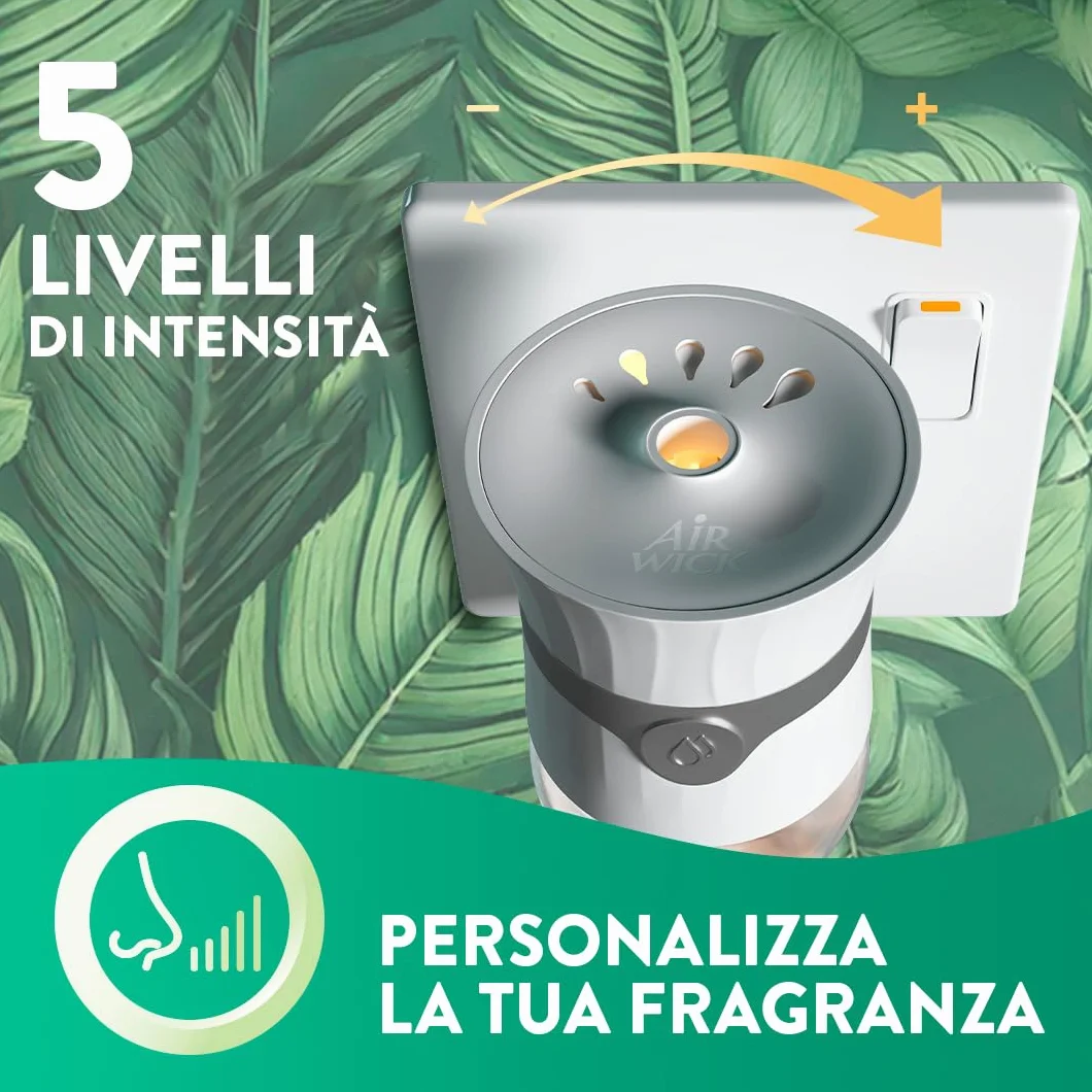 Air Wick Ricarica Diffusore Elettrico Oli Essenziali, 3 Ricariche, Fragranza Lino e Orchidea Bianca, 3x19ml
