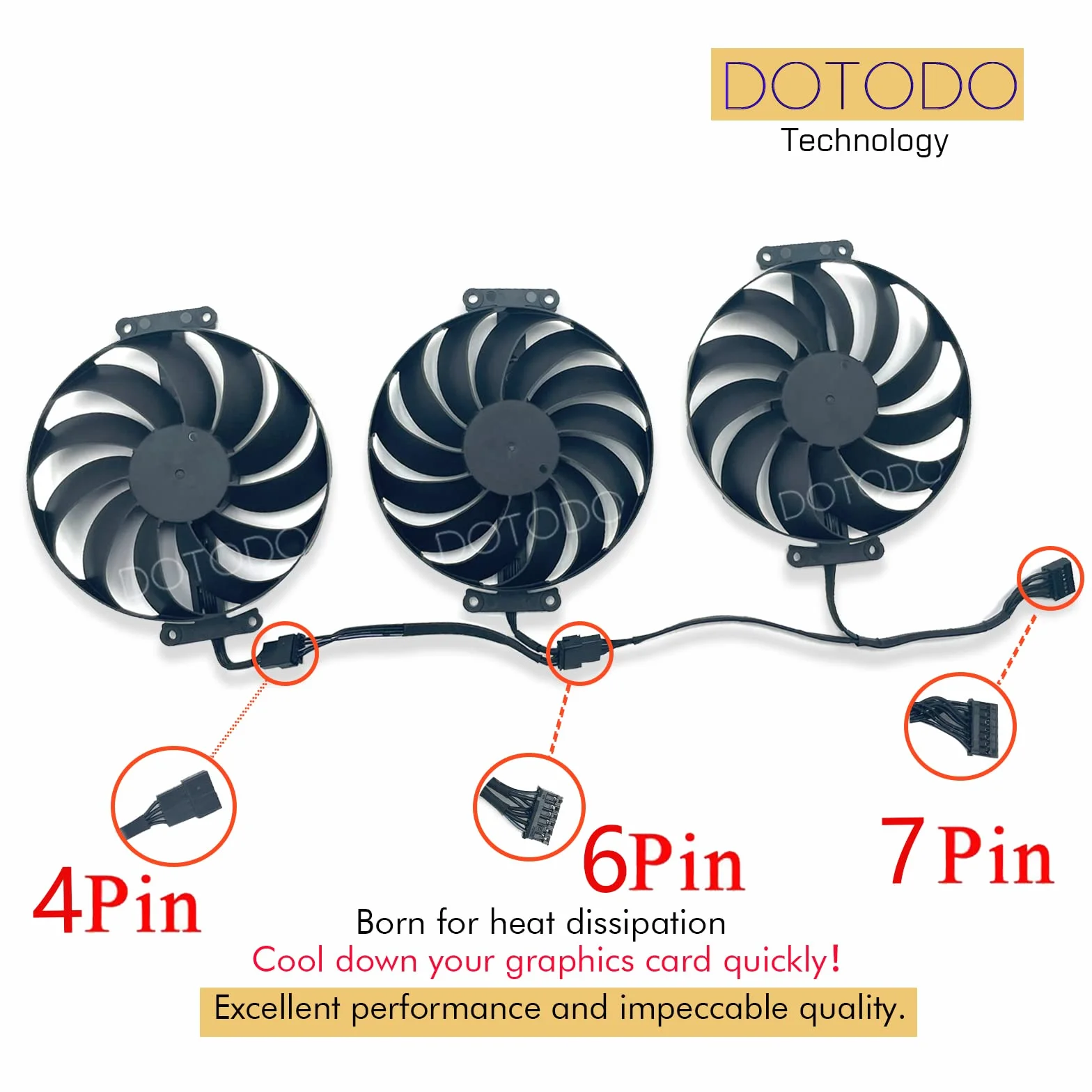 Ventole di raffreddamento per scheda grafica ASUS ROG STRIX OC GeForce RTX 3060 Ti 3070 3080 3090 Ventilatore (Fan-ABC)