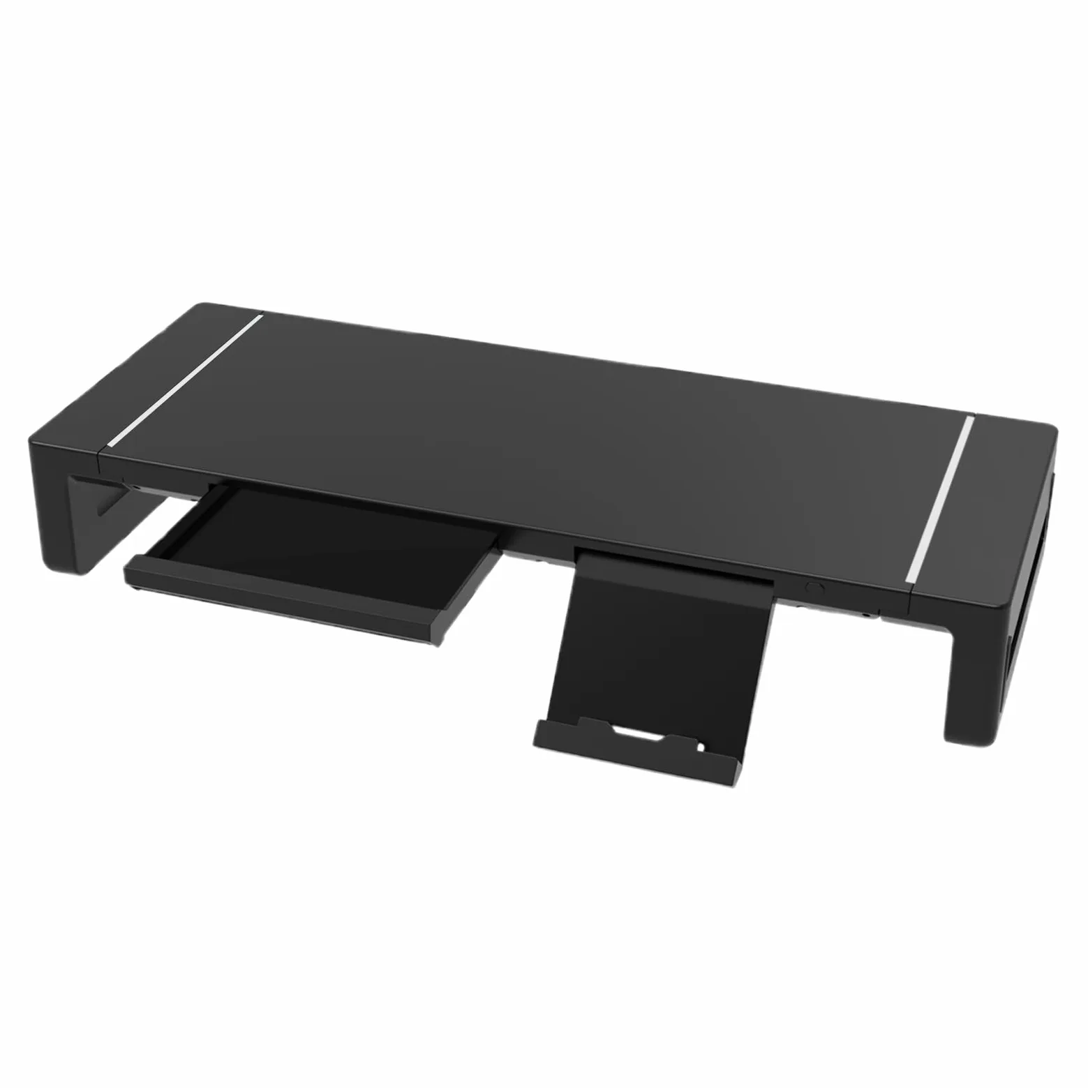 Supporto per Monitor Organizzatore Ergonomico da Scrivania con Cassetto | Rialzo Monitor per Computer Per schermi TV, penne, ristoranti, appartamenti, case, dormitori, hotel