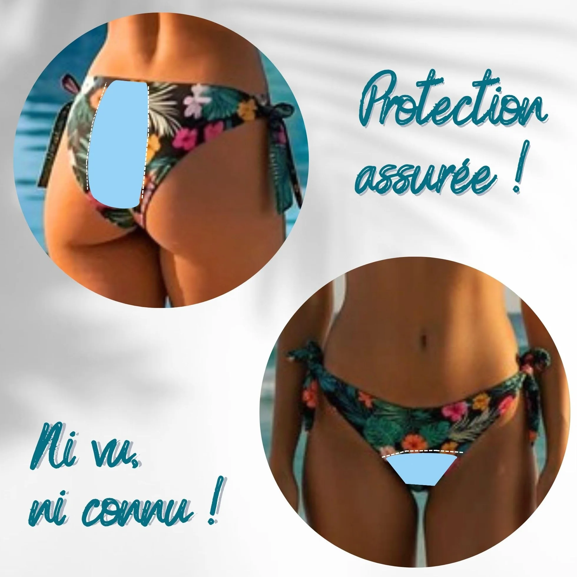 Bikini Mestruale Donna Assorbente Riutilizzabile Costume da Bagno per Flusso Abbondante Lavabile