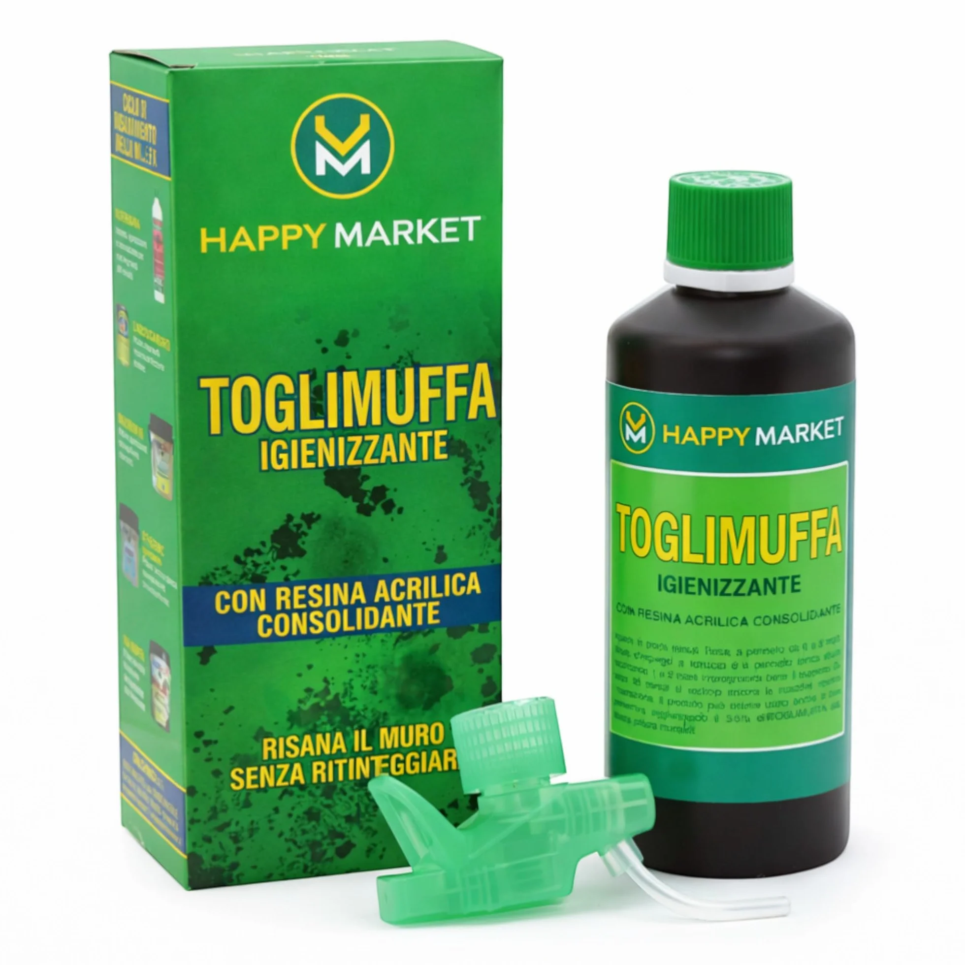 Antimuffa Spray 500ml con Resina Acrilica Consolidante – Trattamento Igienizzante per Pareti Interne