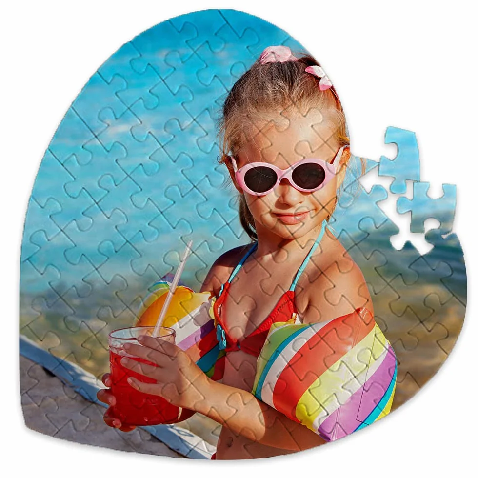 MR.R Sublimazione Blanks Heart Puzzle, Puzzle bianco vuoto per sublimazione trasferimento di calore, 12 set per confezione