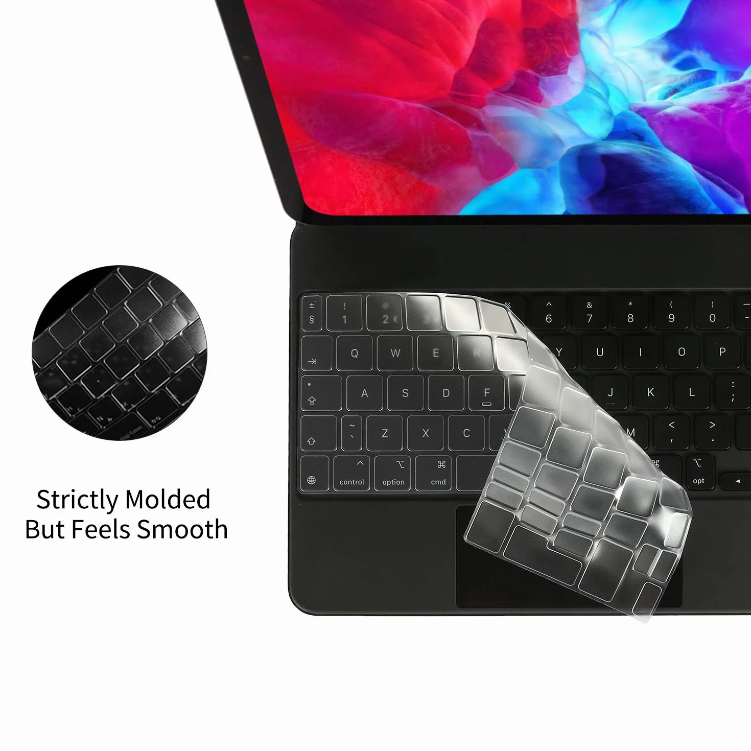 Protezione tastiera ultrasottile compatibile con Magic Keyboard per iPad Air 11" (M2)/Magic Keyboard per iPad Pro 11" (1ª, 2ª, 3ª e 4ª), vecchio iPad Air 11" (4ª e 5ª), Italiano/Europeo