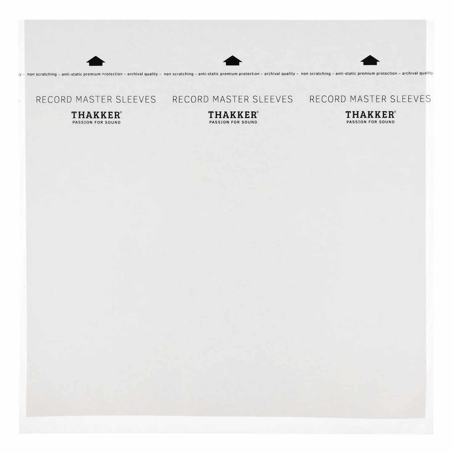 THAKKER Record Master Sleeves - 12' - 50 Manicotti Interni antistatici | Protezione Premium per Dischi da 12' | qualità Eccellente | 30µm HDPE più Fodera in Carta di Riso | 307mm x 307mm