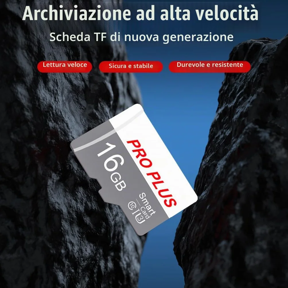 2 Pack Scheda di Memoria 16GB con Adattatore, Classe 10 UHS-I A1, Schede Di Memoria Alta Velocità per Fotocamera, Telefono, Tablet, Registratore Di Guida, PC (TF183 16GB)