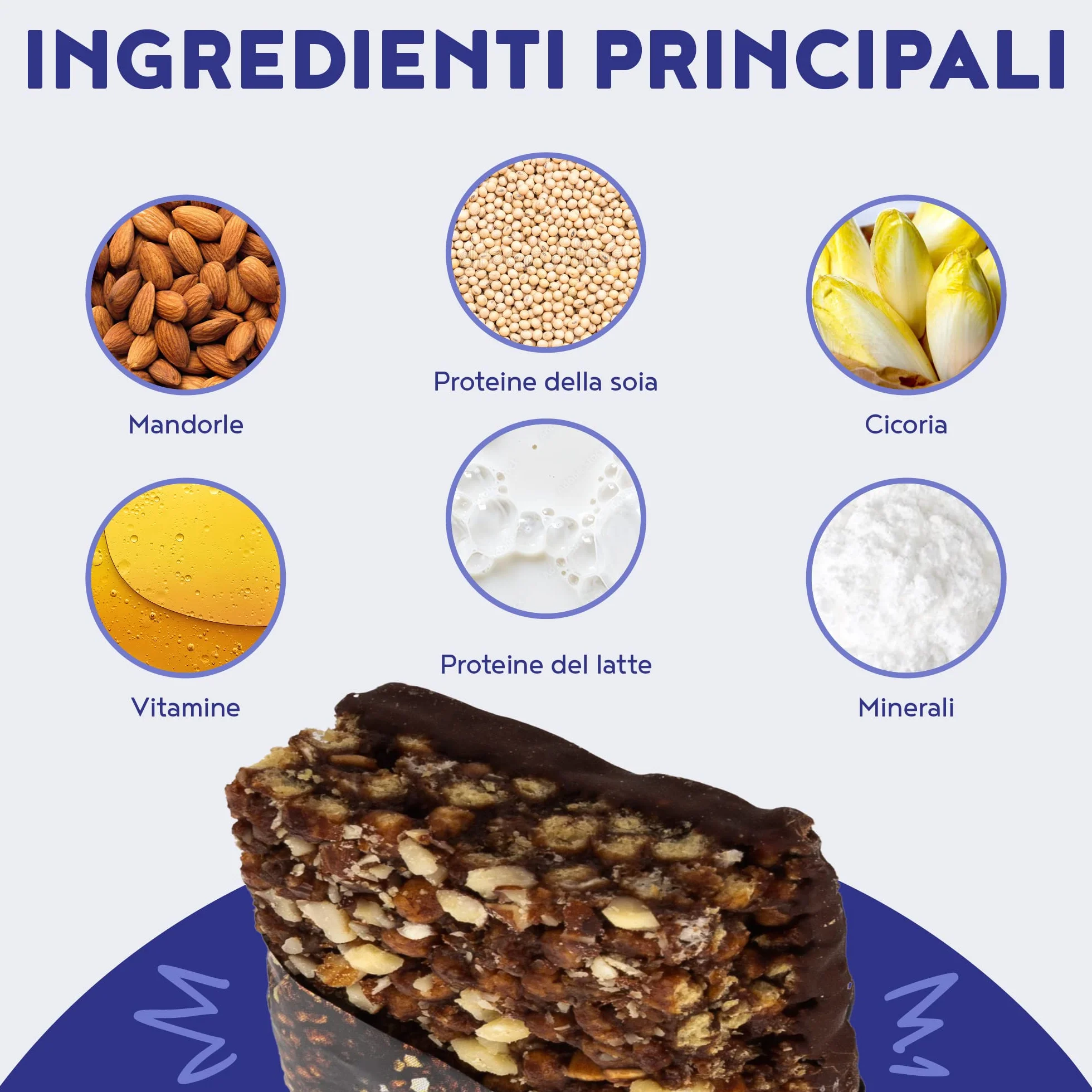 Barretta One Meal Allévo Mandorle Salate Pasto Sostitutivo Sano Gustoso Controllo Peso Alpha Foods