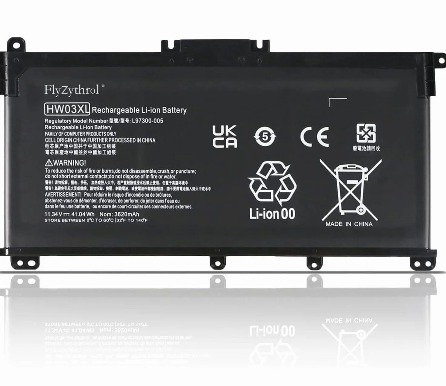 11,4V 41,04Wh HW03XL L97300-005 L96887-421 Batteria portatile compatibile con HP 240 245 250 255 470 G9 17-CN 17-CP 15-EH 15-EG 15-eg0000 15-eh000 17-cn0000 17-cp0000 HSTNN-OB2A HSTNN-LB8U