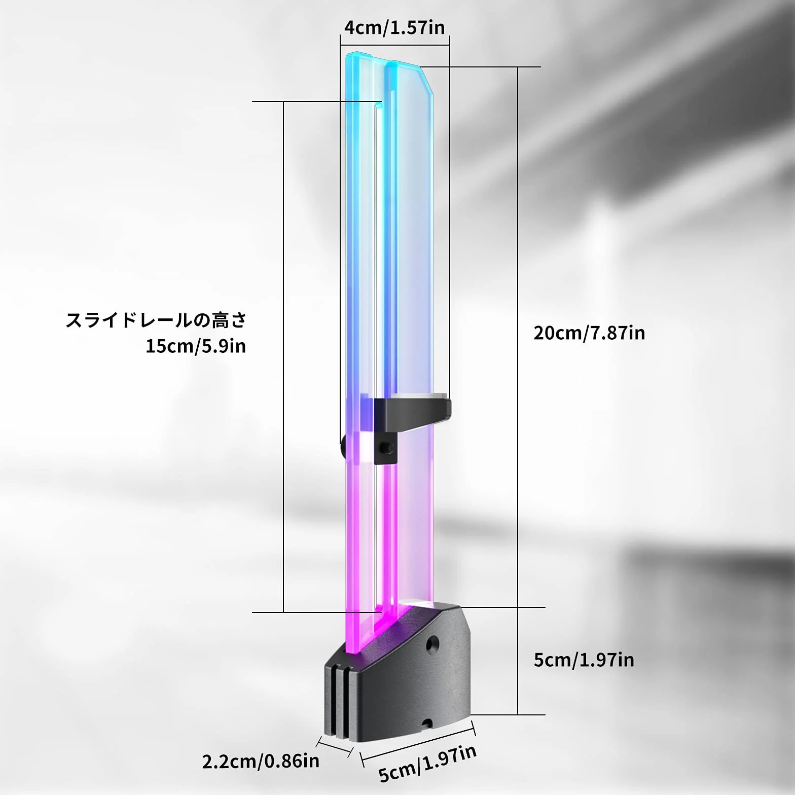 upHere 5V 3PIN ARGB Supporto per Scheda Grafica,Regolabile Supporto per Scheda Video,Slot Singolo,GH03ARGB