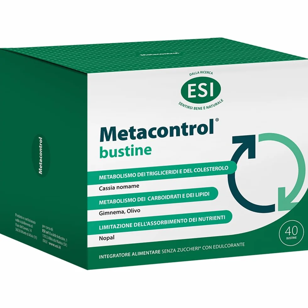 Integratore Alimentare Nopal Glucomannano Gelso bianco Gimnema Olivo Cassia nomame Policosanoli Cromo 40 bustine 3 g