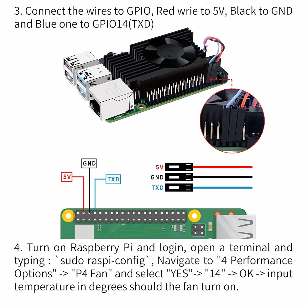 GeeekPi Raspberry Pi 4 Dissipatore di Alluminio con Ventola di Raffreddamento, Raspberry Pi 4 Armatura Lite Dissipatore con PWM Controllo della Velocità per Raspberry Pi 4 Modello B