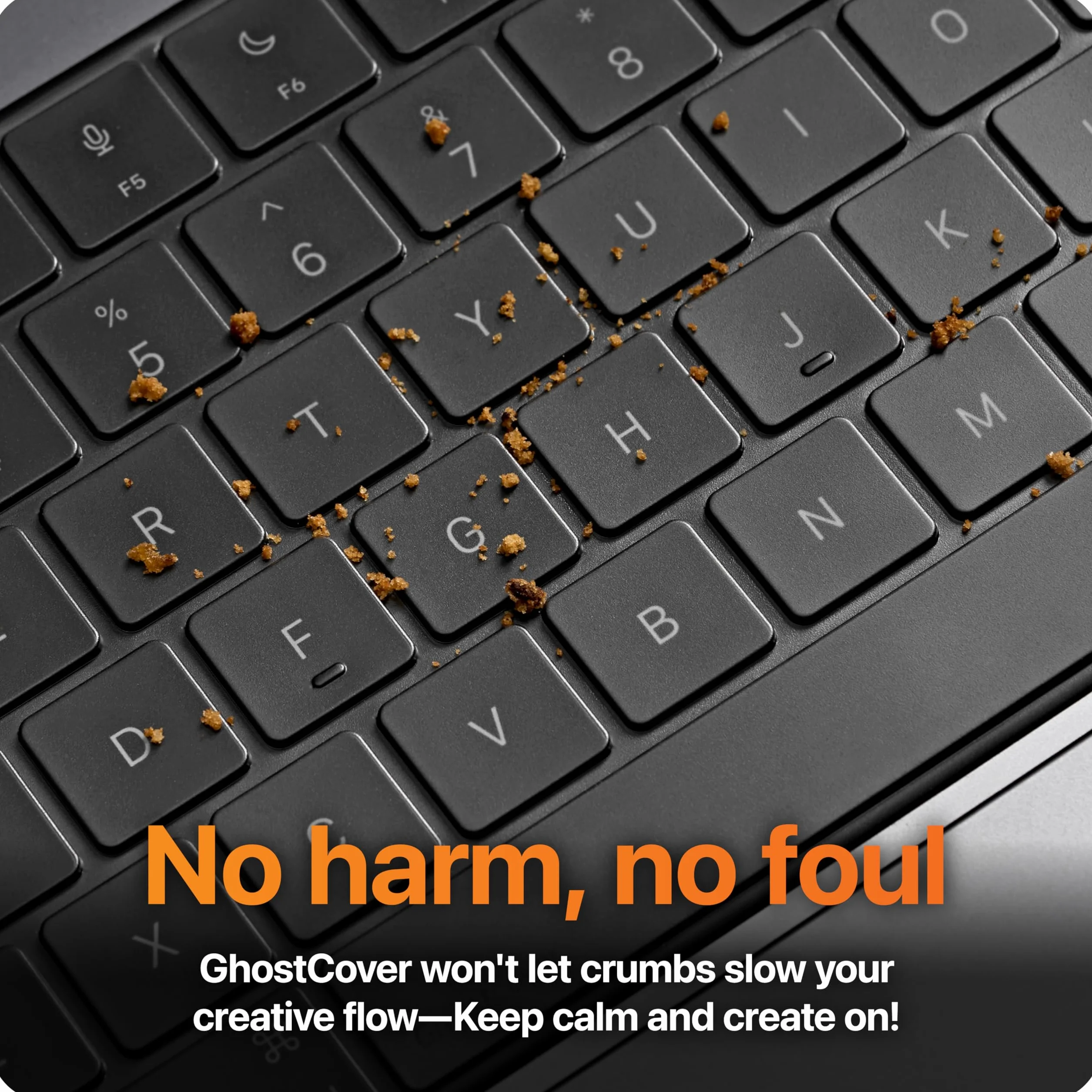 GhostCover FlexType Premium Protezione per tastiera per digitazione ad alte prestazioni, compatibile con MacBook Air 13/15 2021-2025, layout tastiera UE (tinta)