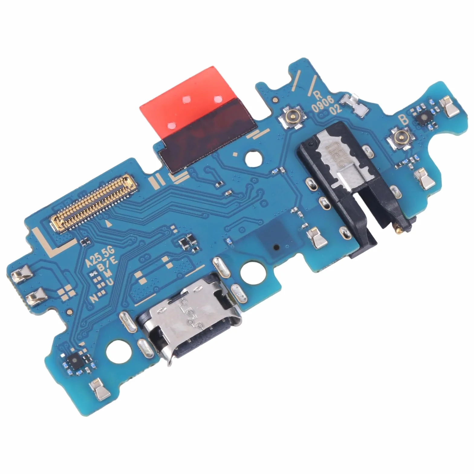 Ricambio Compatibile con Samsung Galaxy A25 5G A256 A256B CIRCUITO MODULO PCB SCHEDA PORTA USB TYPE C CONNETTORE jack DI CARICA RICARICA + MICROFONO CHIAMATE DC BOARD SYNC DATI +IN JACK CUFFIE