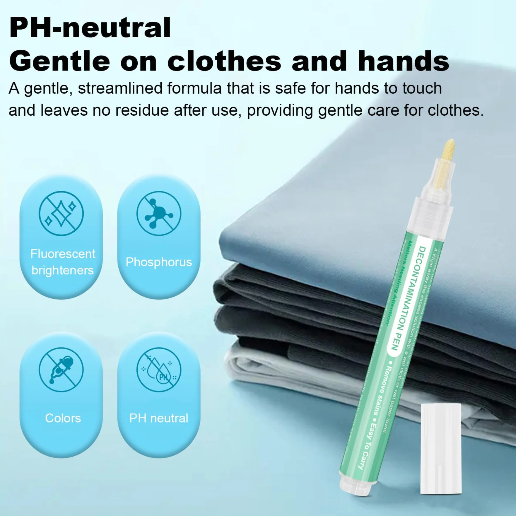 Penna candeggina per indumenti 2 pezzi 5 ml rimozione macchie portatile