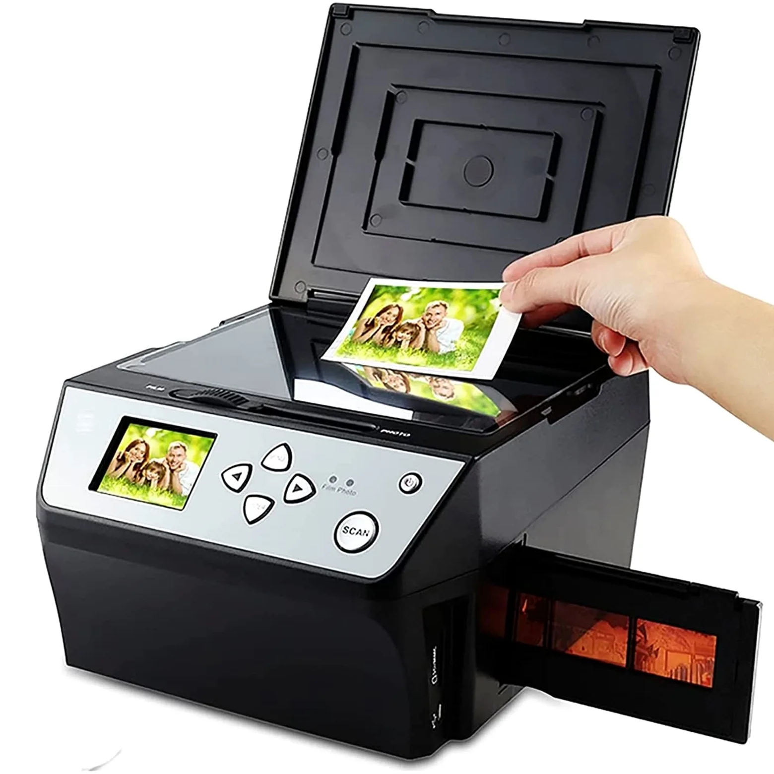 Scanner per film, ad alta risoluzione da 22 MP per 135 pellicole e diapositive da 35 mm, converte negativi in foto digitali JPG, uscita USB supportata
