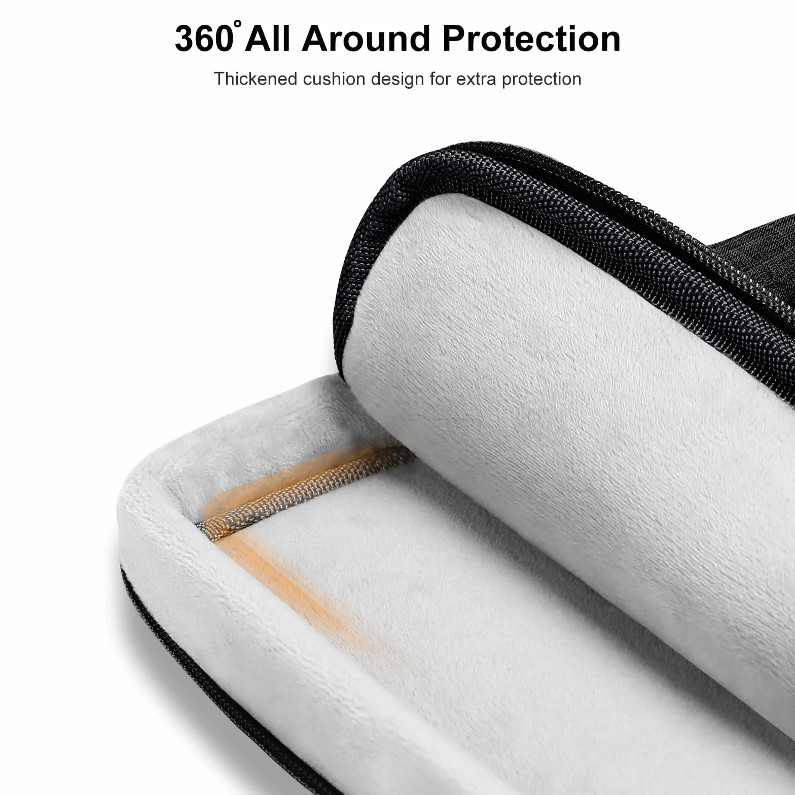 MOSISO 9-11 Pollici Custodia Tablet per iPad A16 2025, iPad Air 11 Pollici M3 M2, iPad Pro 11 M4, iPad 10/9/8/7th, Galaxy Tab A9+/S9/S8/Plus 11, Lato Aperto Borsa con 4 Tasche con Zip, Nero