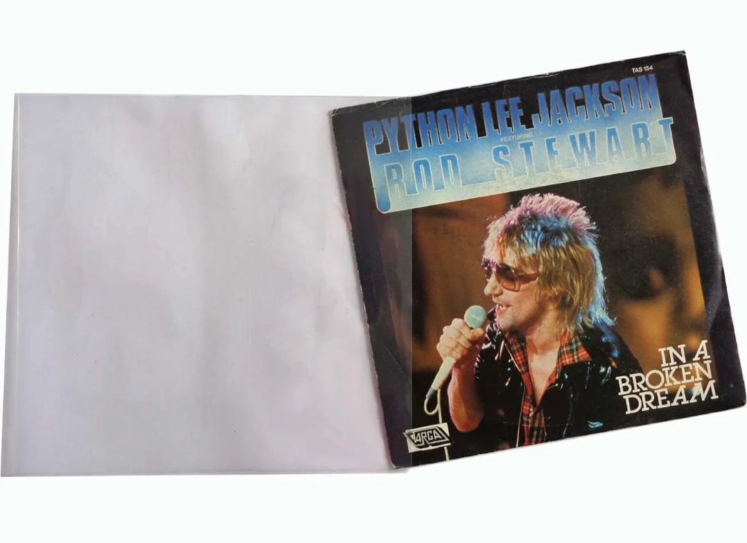conf.100 BUSTE PER DISCHI VINILE 7" pollici (45 GIRI) copertine protettive trasparenti