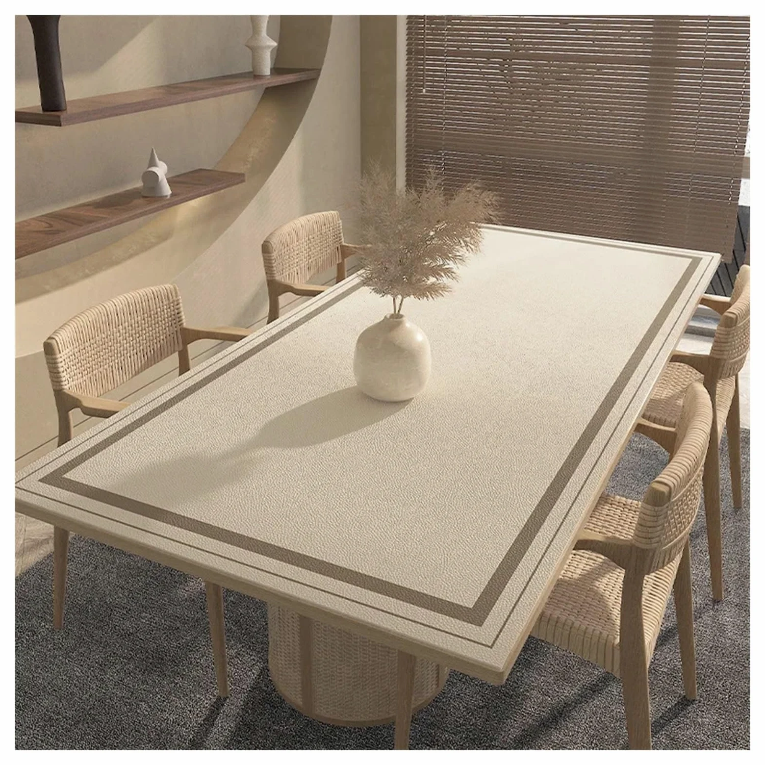Tappetino da scrivania in pelle Tovaglia in pelle vintage, impermeabile, termoisolante, facile da pulire, decorazione for la casa(Color 6,60 * 120cm)