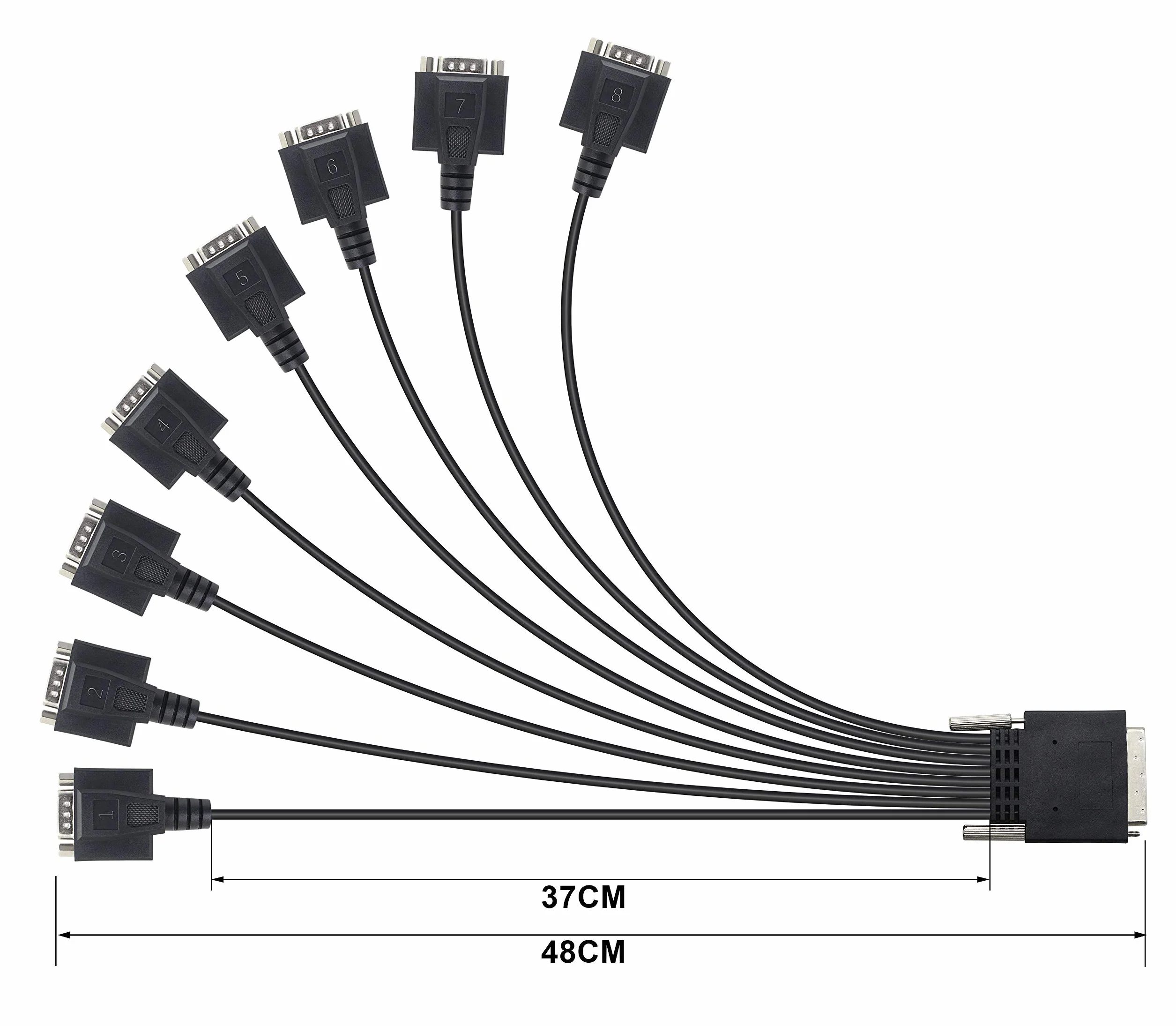 CERRXIAN Scheda di espansione RS232 da PCIE a porta, scheda seriale PCI-E X1 DB9, 8 Chipset PCI-Express Controller Card