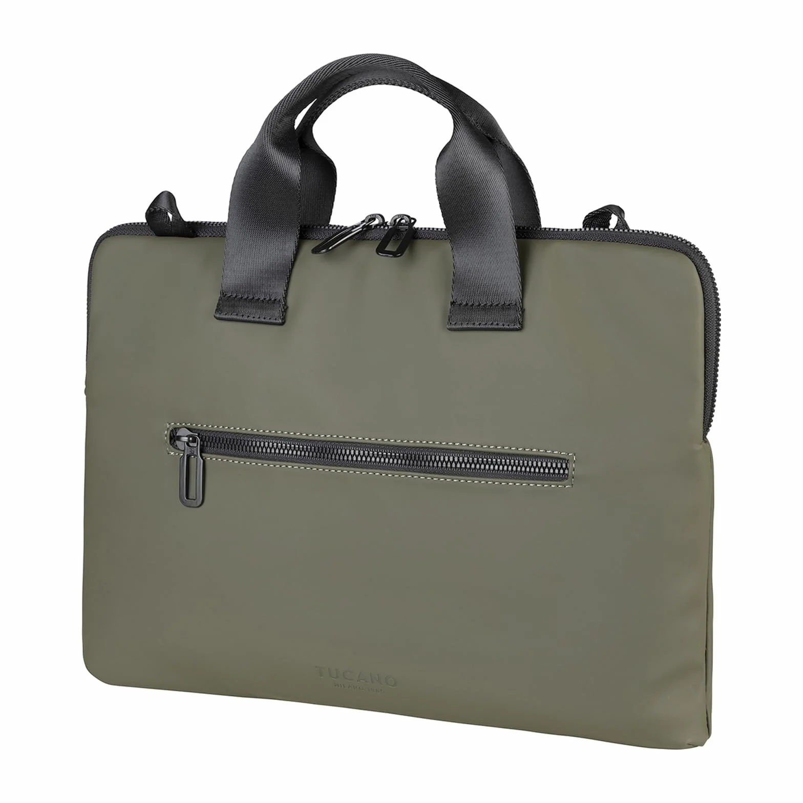 Tucano, Gommo Super Slim Borsa Porta PC per Laptop 14" e MacBook Air 15", Borsa Computer con Tracolla Rimovibile e Tasca Accessori, Materiale Gommato Water Resistant, 36x25,5x2 cm