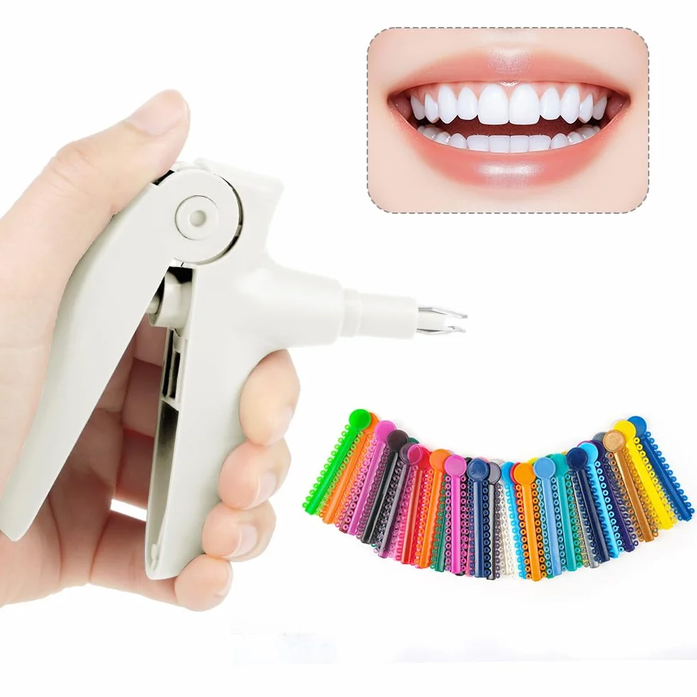 OFFCUP Strumenti Ortodontici per Legature 40 Pezzi Elastici Dentali Bianco