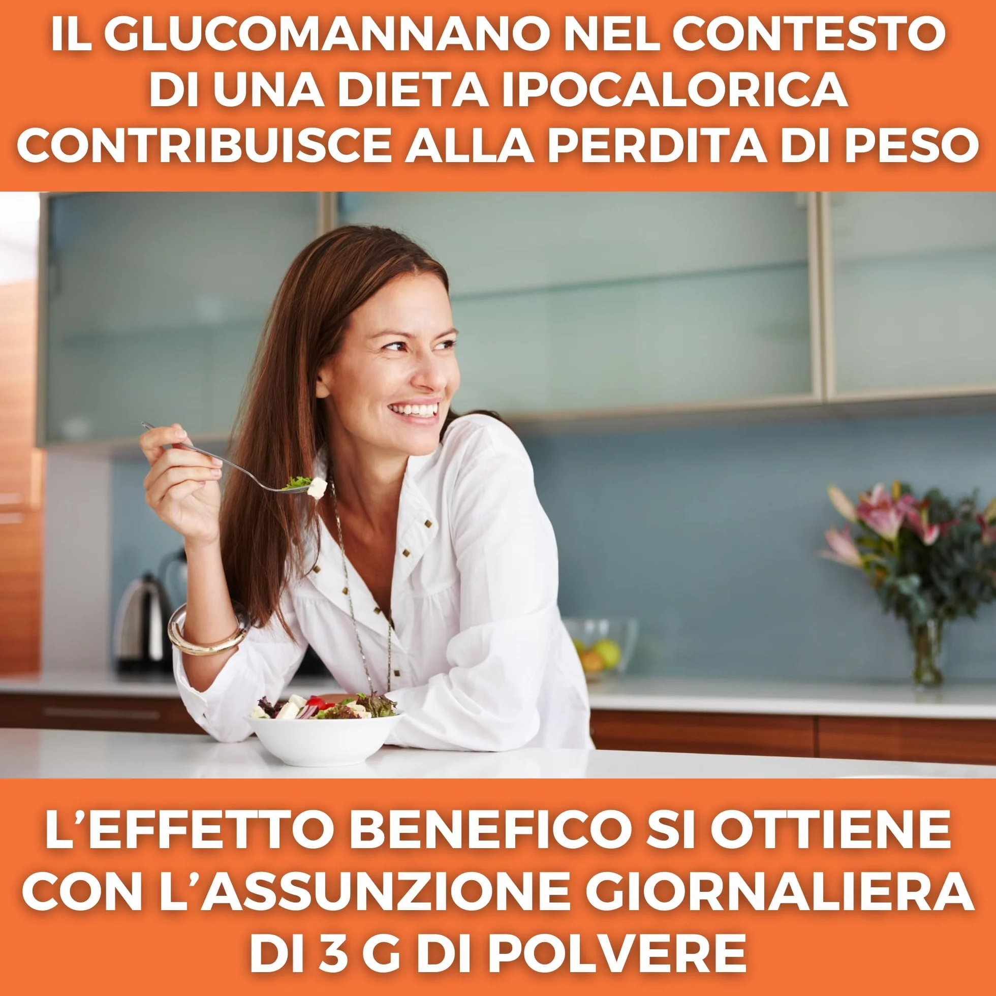 Glucomannano Puro 100% Fibra Alimentare in Polvere Solubile Senso di Sazietà