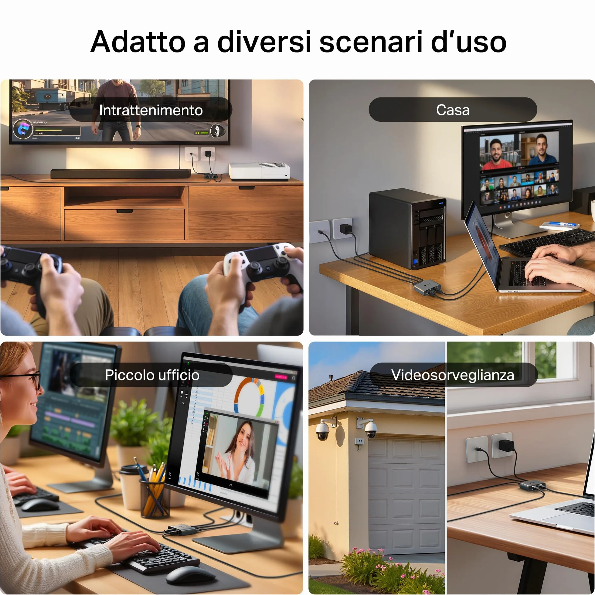 TP-Link EH310 Sdoppiatore Ethernet Gigabit, Velocità Gigabit 1000 Mbps da 1 a 3, Compatibile con Cavi Ethernet di Cat 8/7/6/5e/5, Involucro in Leghe di Alluminio, Plug&Play