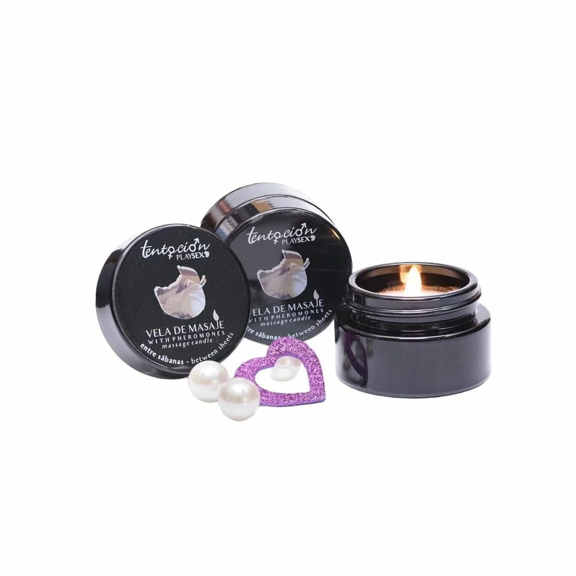 VELA PERFUMADA CON FEROMONAS ENTRE SÁBANAS 20ML TENTACIÓN PLAY SEX