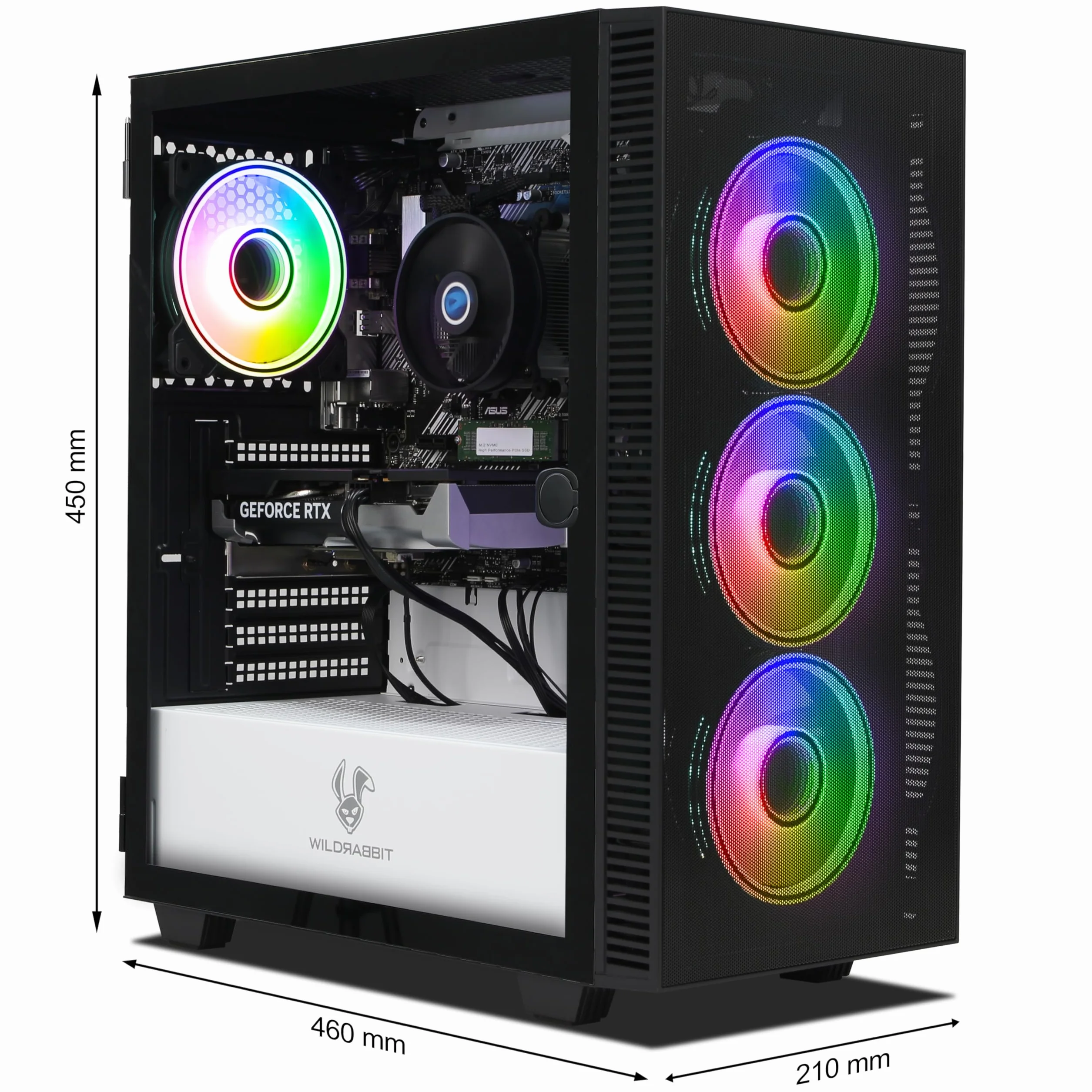 Ankermann Radiant Gaming V3 | AMD Ryzen 5 5500 | Nvidia GeForce RTX 5060 8GB | 16GB RAM | 1TB NVMe SSD | Windows 11 | WiFi | Libre Office