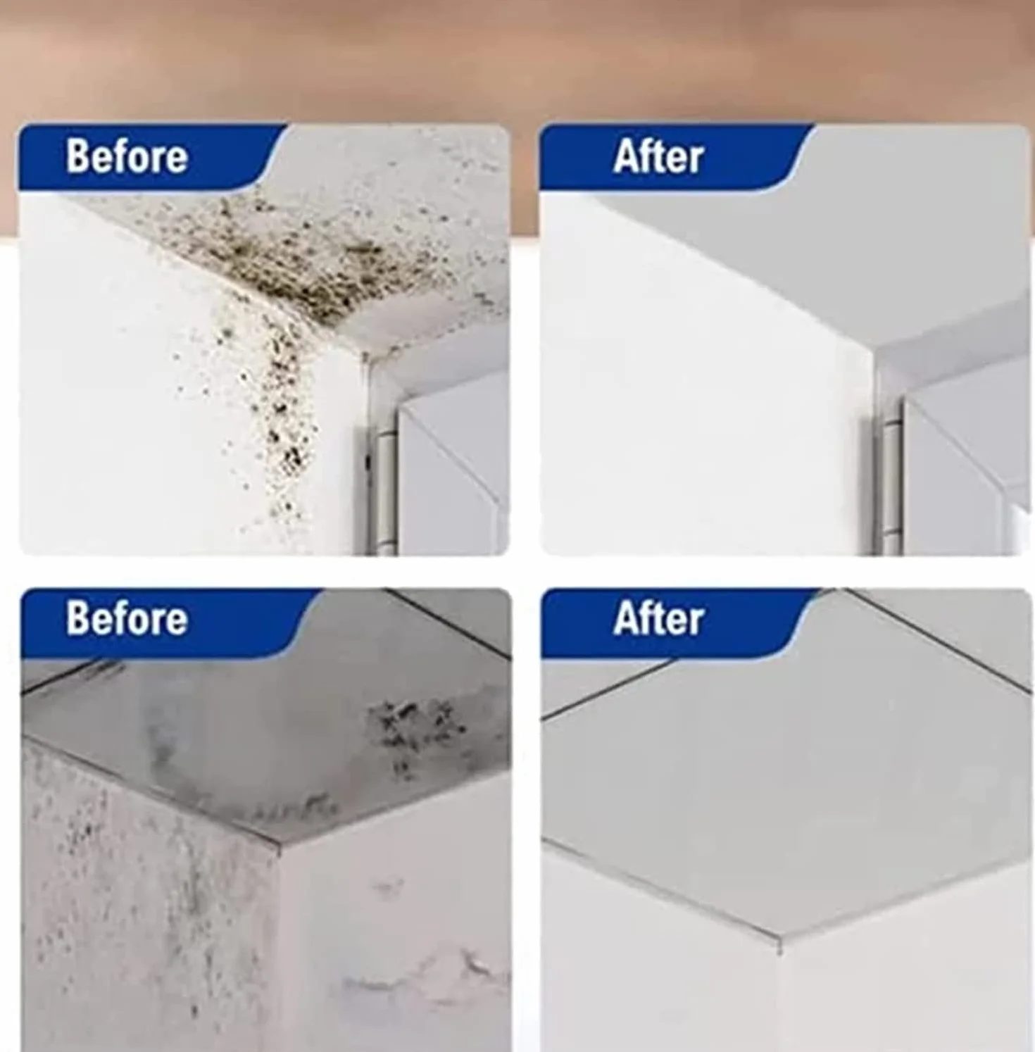 Mildew Cleaner Foam 60ml 3 Pcs - Household Mildew Removal Spray for Kitchen Bathroom
