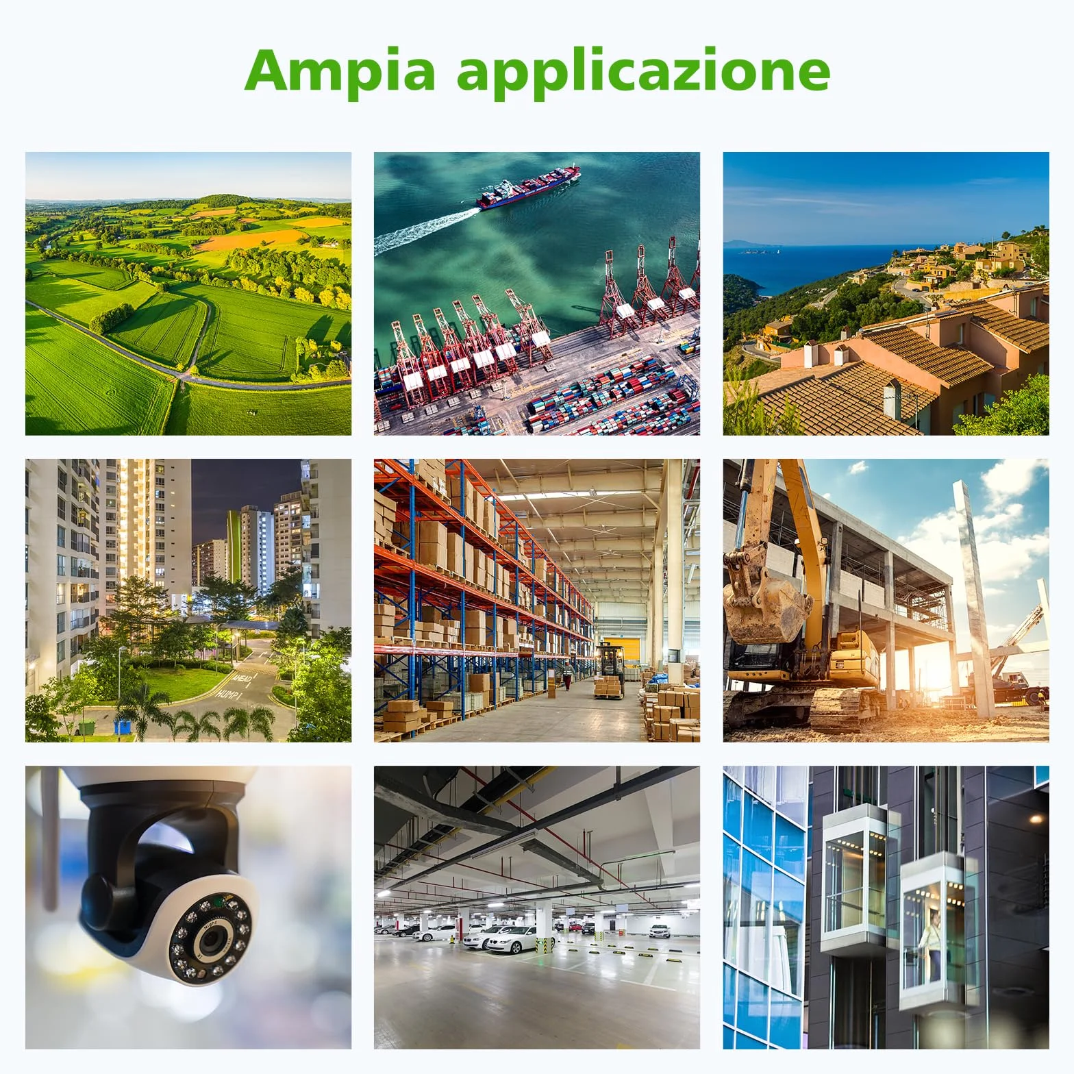 AdaLov CPE366 Ponte Wireless Gigabit Punto-Punto, 5.8GHz 3KM Bridge Wi-Fi da Esterno con Staffe, Zero Scavi per Telecamere/Chalet/Casa Vacanza/Garage/Fattoria/Campeggio, Plug & Play, IP65 Impermeabile