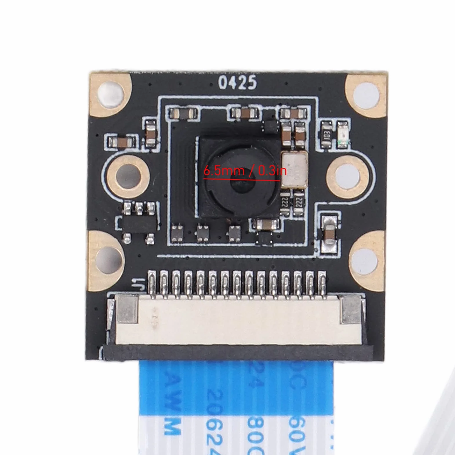 Scheda per telecamere HD a 120 °, chip fotosensibile IMX219 Modulo telecamera per registrazione video CMOS da 1/4 di pollice per il riconoscimento della scena