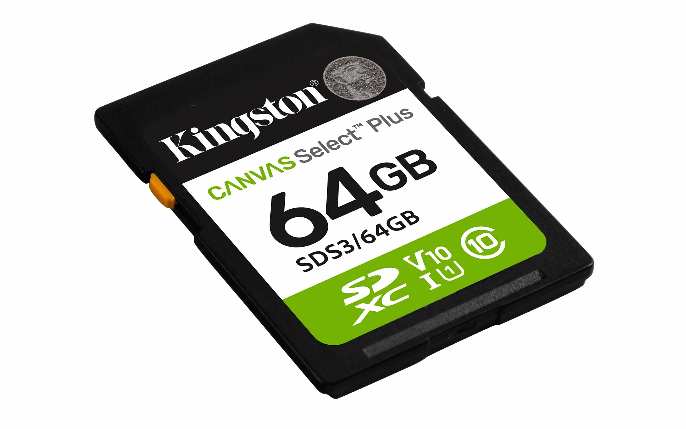 Kingston Canvas Select Plus Scheda di memoria SD 64GB SDXC Gen3 100MB/s C10 UHS-I U1 V10 - SDS3/64GB